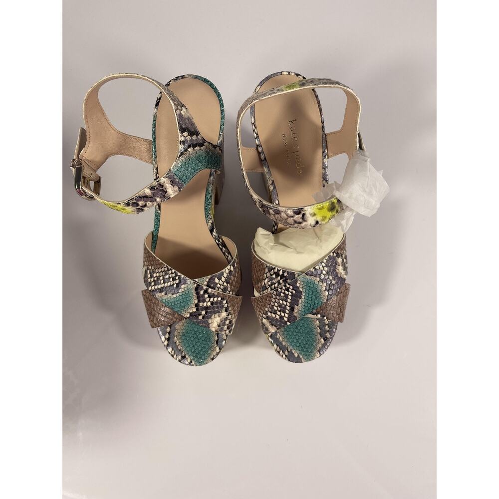 Kate Spade Shoes Women's Size 8.5 Grace Lemon Sorbet Platform Heels New - Picture 8 of 9